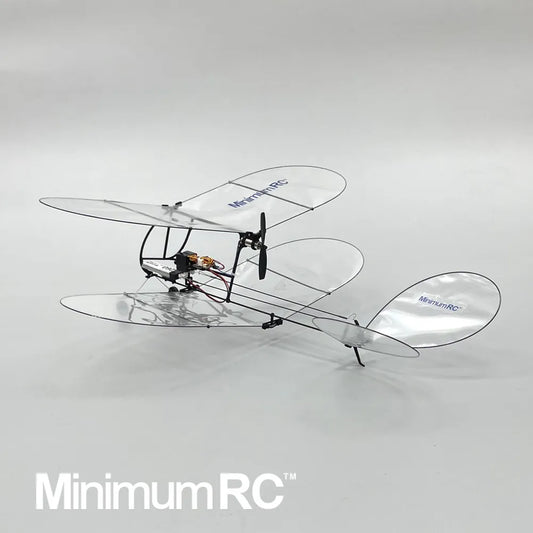 MinimumRC Shrimp V2 Ultra-Light 3CH V-Tail Indoor RC Aircraft Biplane