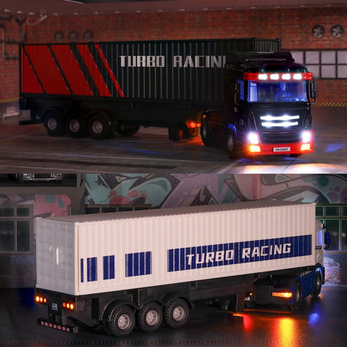 Turbo Racing C50 Semi Truck Trailer 1:76 Remote Control RC Truck ...